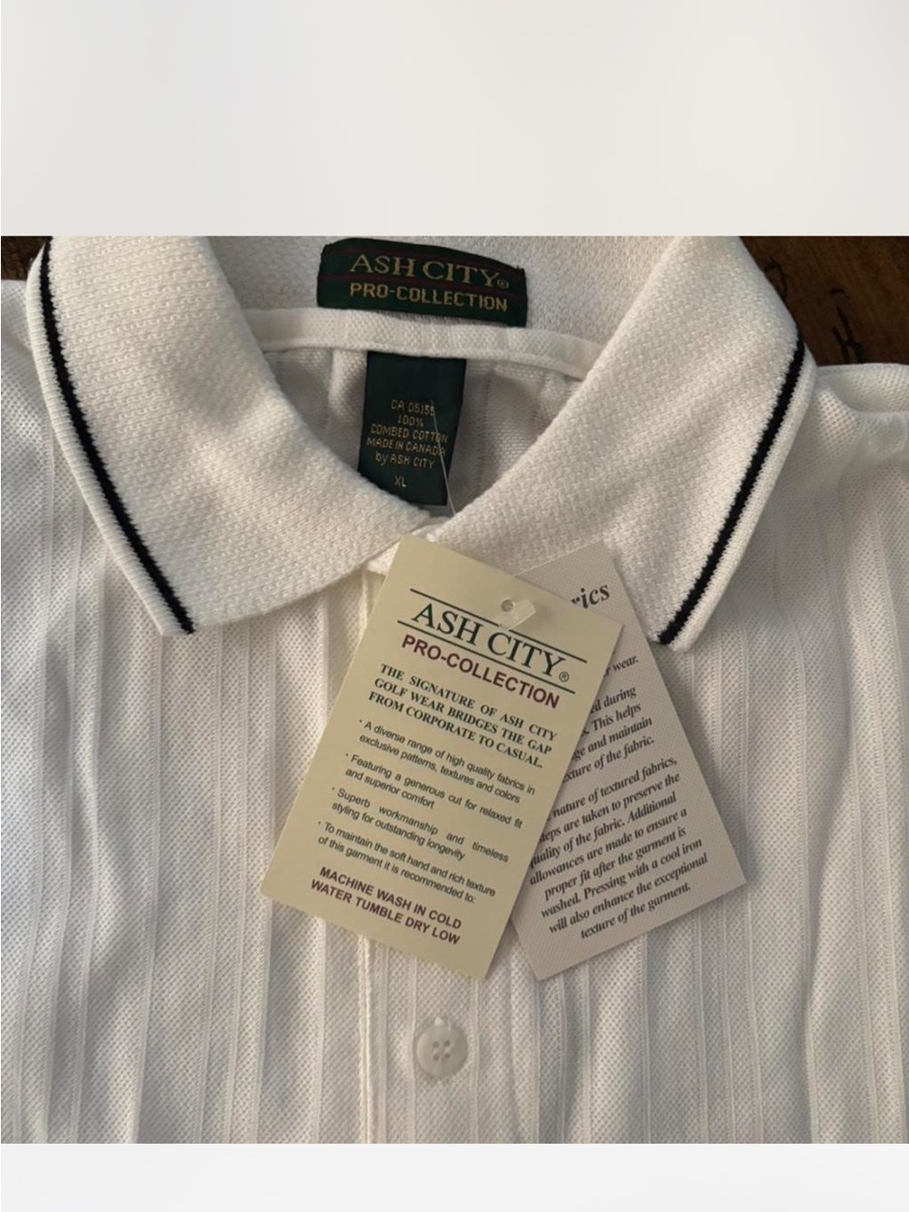 White Pro-Collection Men’s Polo Shirt